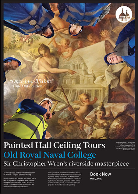 Poster for Old Royal Naval College's Painted Ceiling Tours