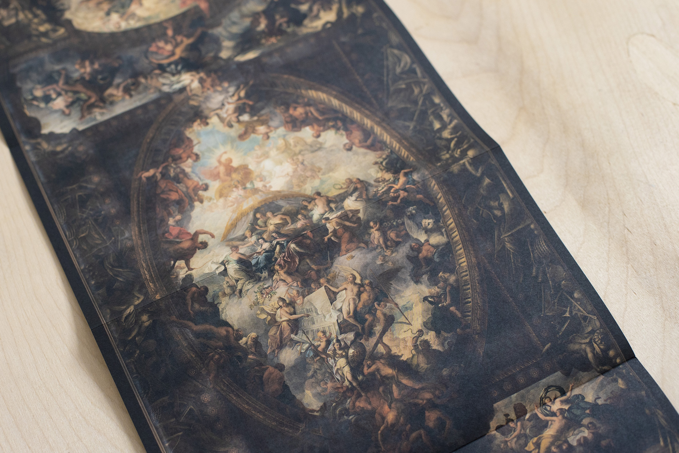 image of the interior of the painted hall map